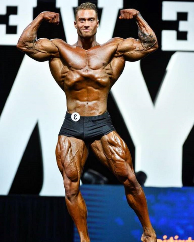 Chris Bumstead Front Double Biceps.